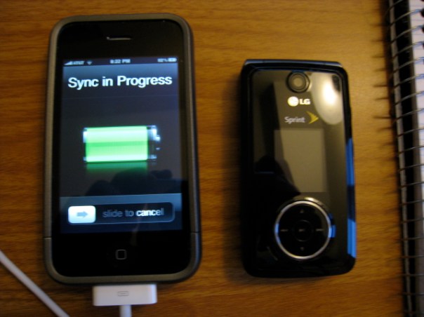 8:24 p.m. - New phone, meet the old phone.