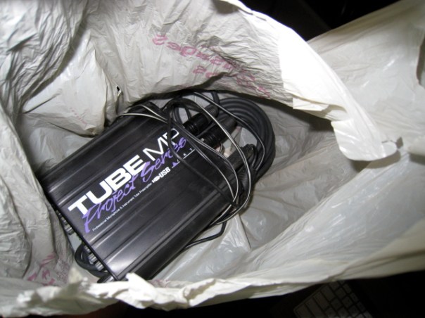 8:55 p.m. - Mike brought over another electronic peripheral that should help launch our rockstardom.